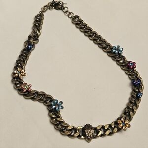 KURT GEIGER London Floral Eagle Collar Necklace Chain Is MISSING FLOWERS